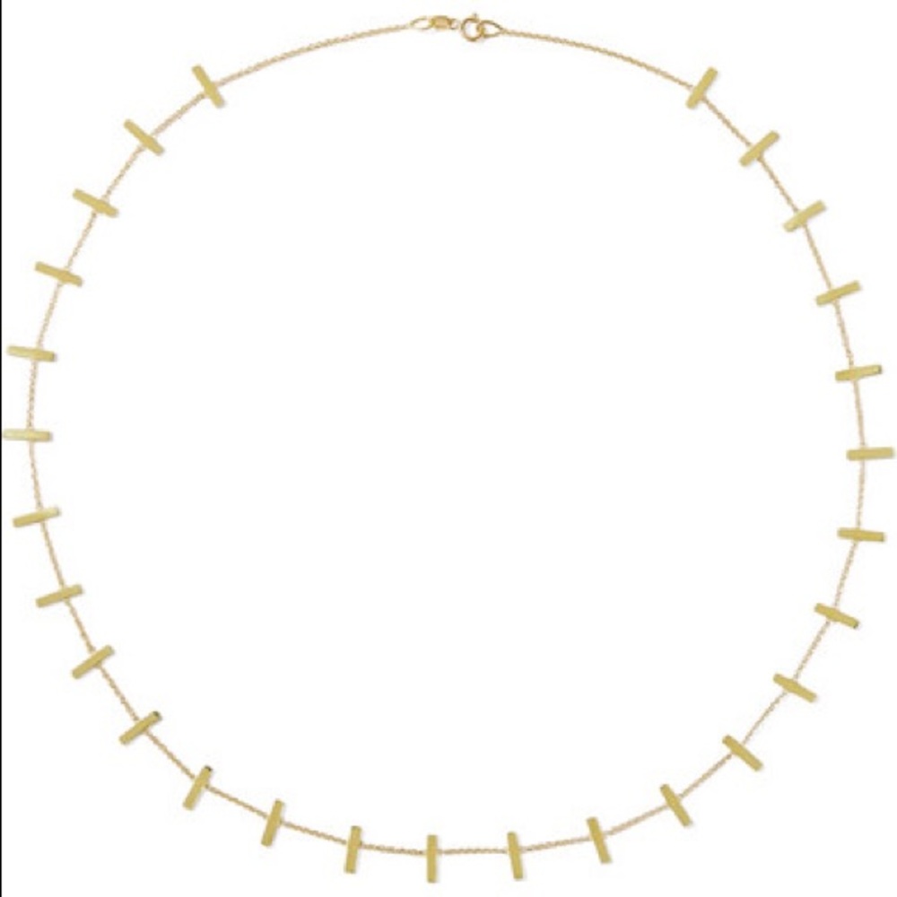 JENNIFER MEYER Cross Bar 18-karat gold necklace